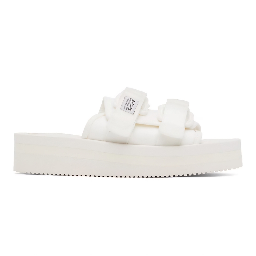 Suicoke White Moto VPO Platform Sandals